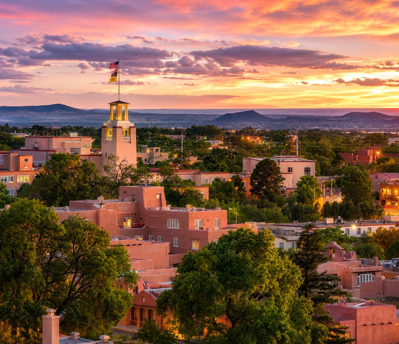 Scenic view of Santa Fe