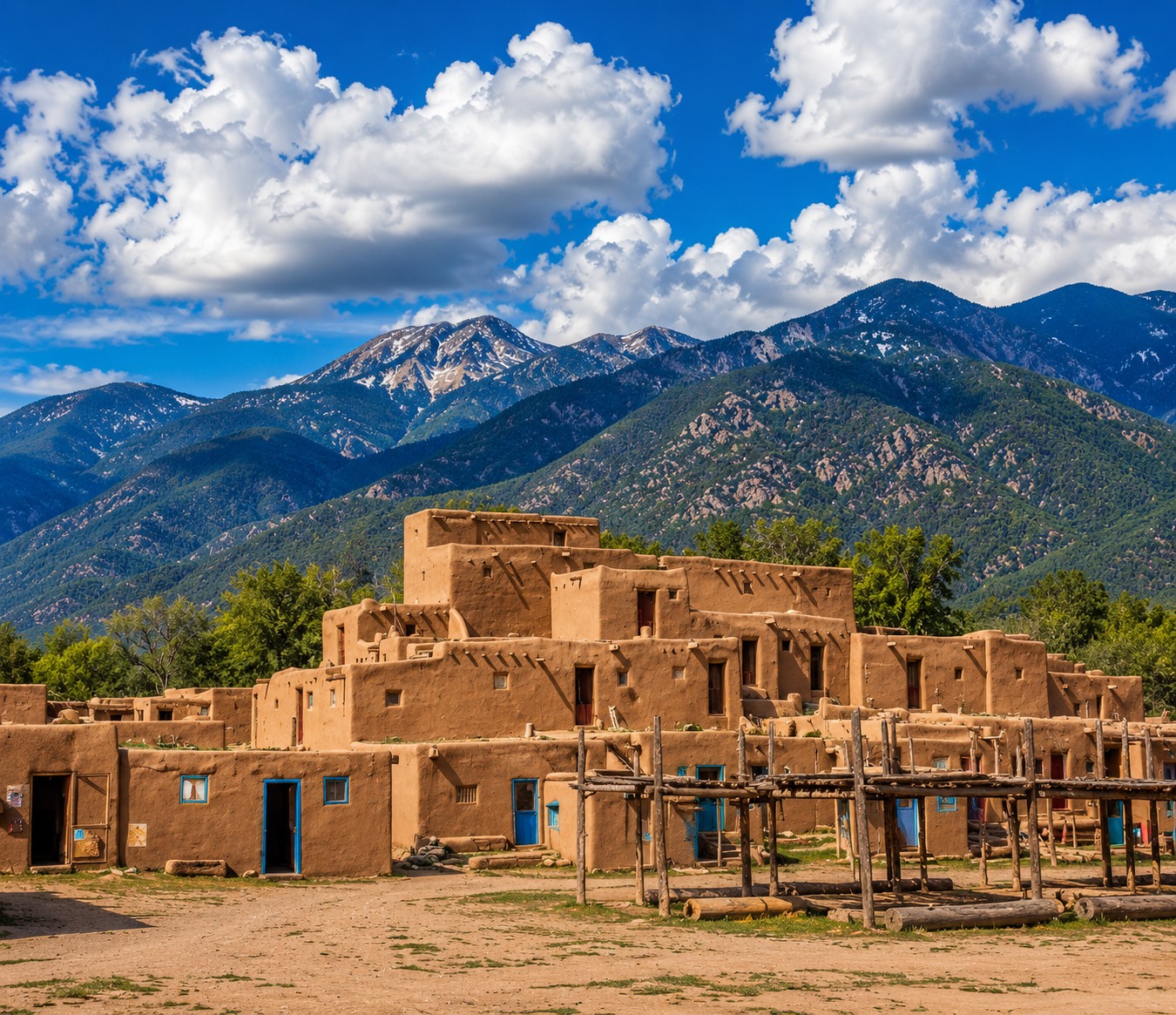 Scenic view of Taos